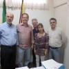 Dr. Roberto Cavali; prefeito Luiz Carlos Gil; Dra Carmen Arrata; Dr. Claudemir Rossato e Dr. Fabiano Mello.